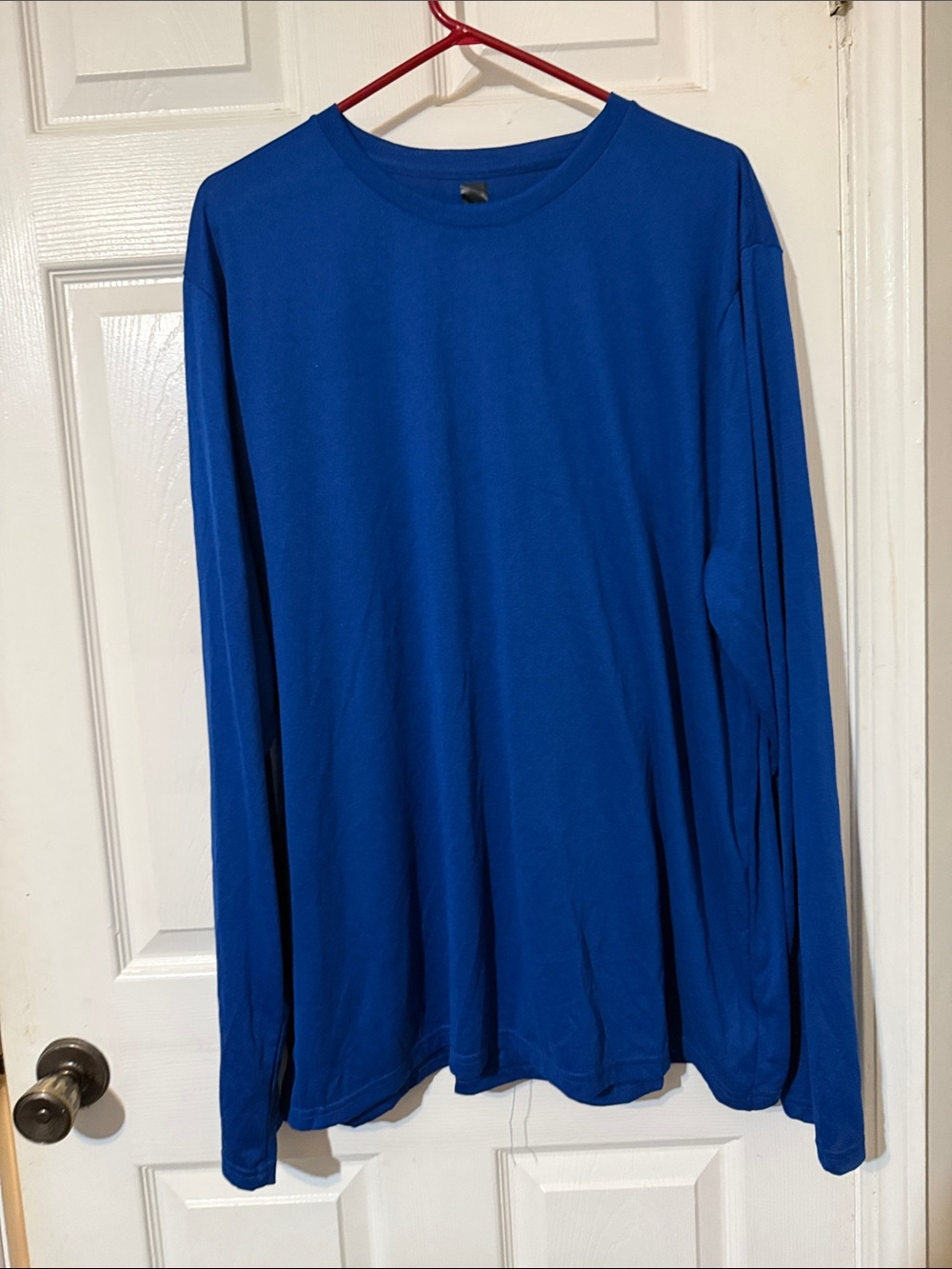 Men's Royal Blue Long-Sleeve Crew Neck Shirt